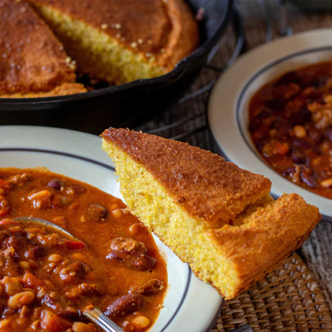 Protein Cornbread & Crockpot Chili