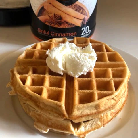 Sinful Cinnamon Protein Waffles