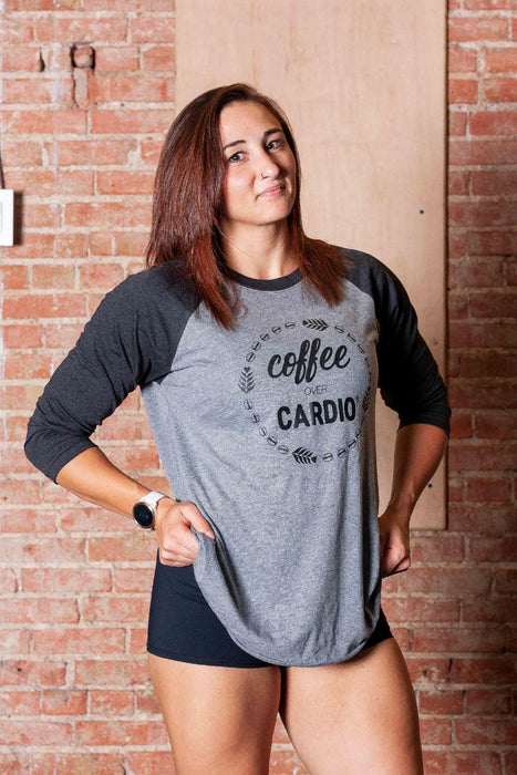 Coffee Over Cardio- 3/4 Sleeve Tee